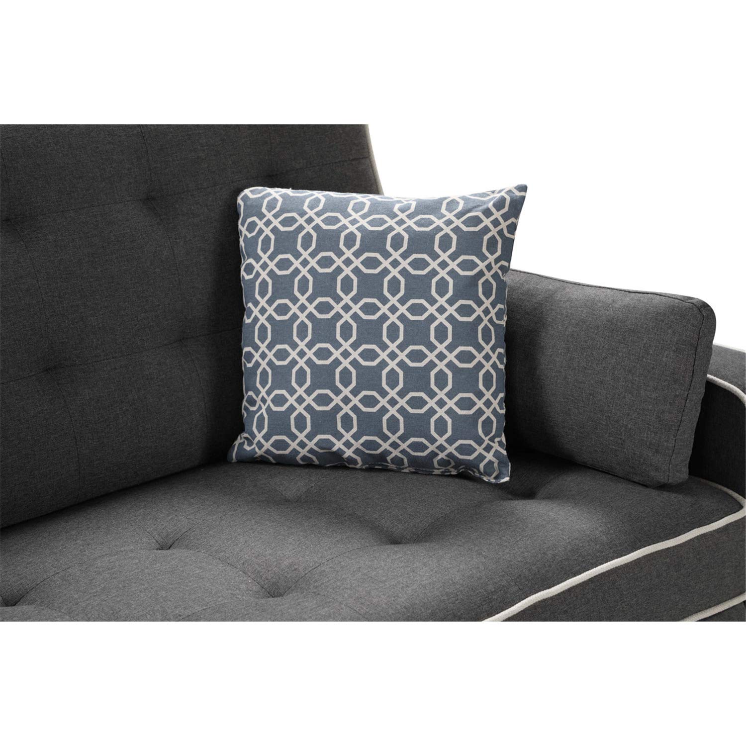 Lilola Home Cody Fabric Sleeper Sofa with 2 USB Charging Ports and 4 ...