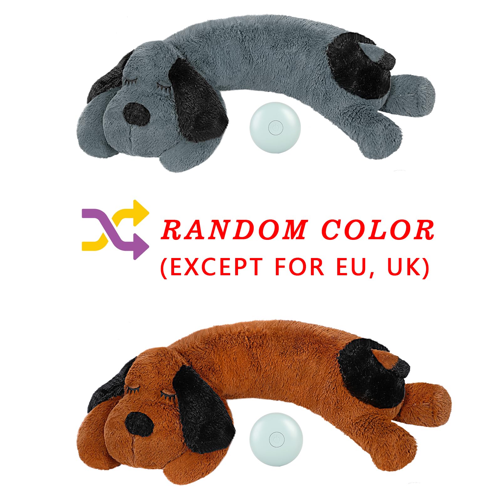 WEOK Puppy Heartbeat Toy- Dog Heartbeat Toy for Separation Anxiety Relief Puppy Heartbeat Stuffed Animal Anxiety Calming Behavioral Aid Plush Toy for Dogs Cats Pets - Image 2