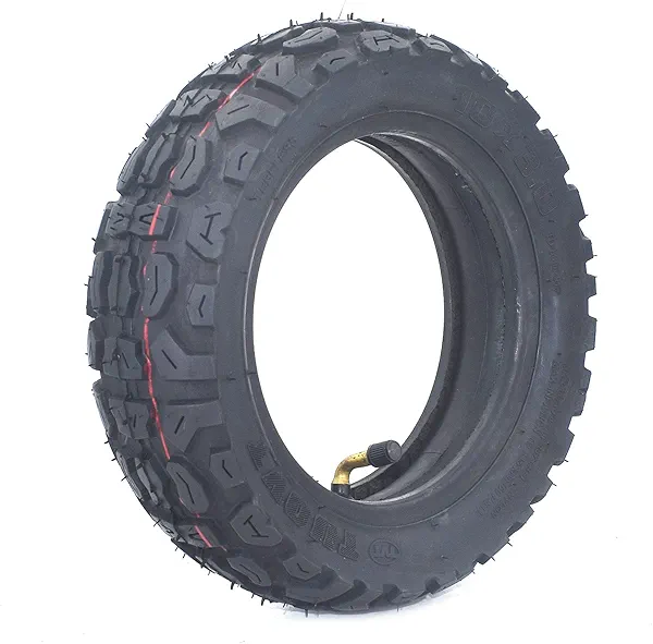 Electric Scooter Tire, 10x3.0 inch Inner and Outer Tire 10in Thickened Rubber Anti‑Skid Tire Replacement for Electric Scooter