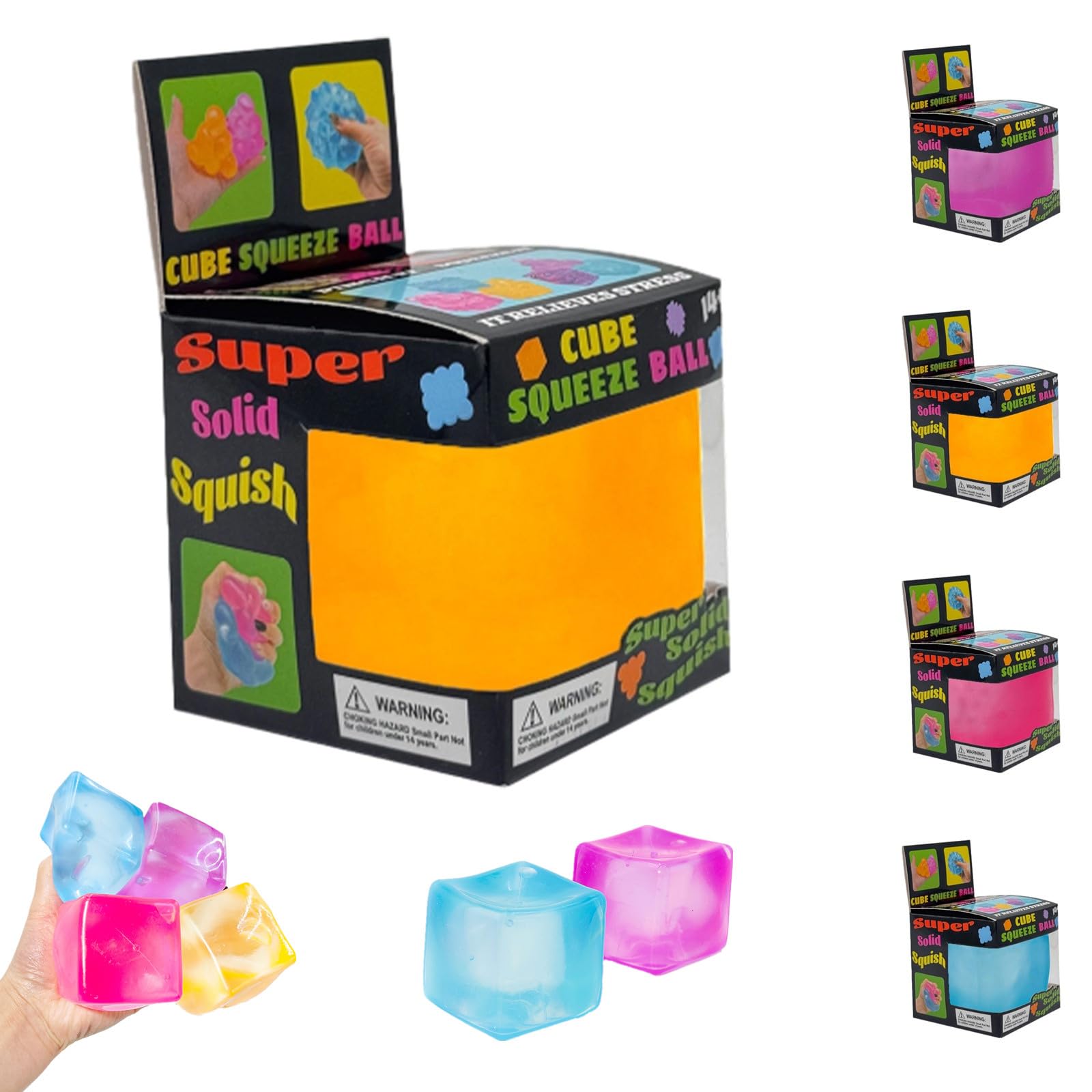 Nee doh Nice Cube Squishy Stress Ball - Doh Ice Cube Fidget Stress Ball,Ice Squishy Stress Moldable Slow Rise Relaxing Sensory Fidget Stress, Squeeze Dough Ball for Anxiety Relief (1#Blue) — view 12