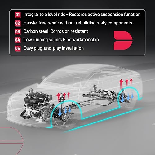Miniatura 6 de BDFHYK Compresor de suspensión de aire compatible con Mercedes - Benz CL550 CL600 S350 S400 S500 S600 AMG CL63M CL65 S63, OE 949-910 A2213201304