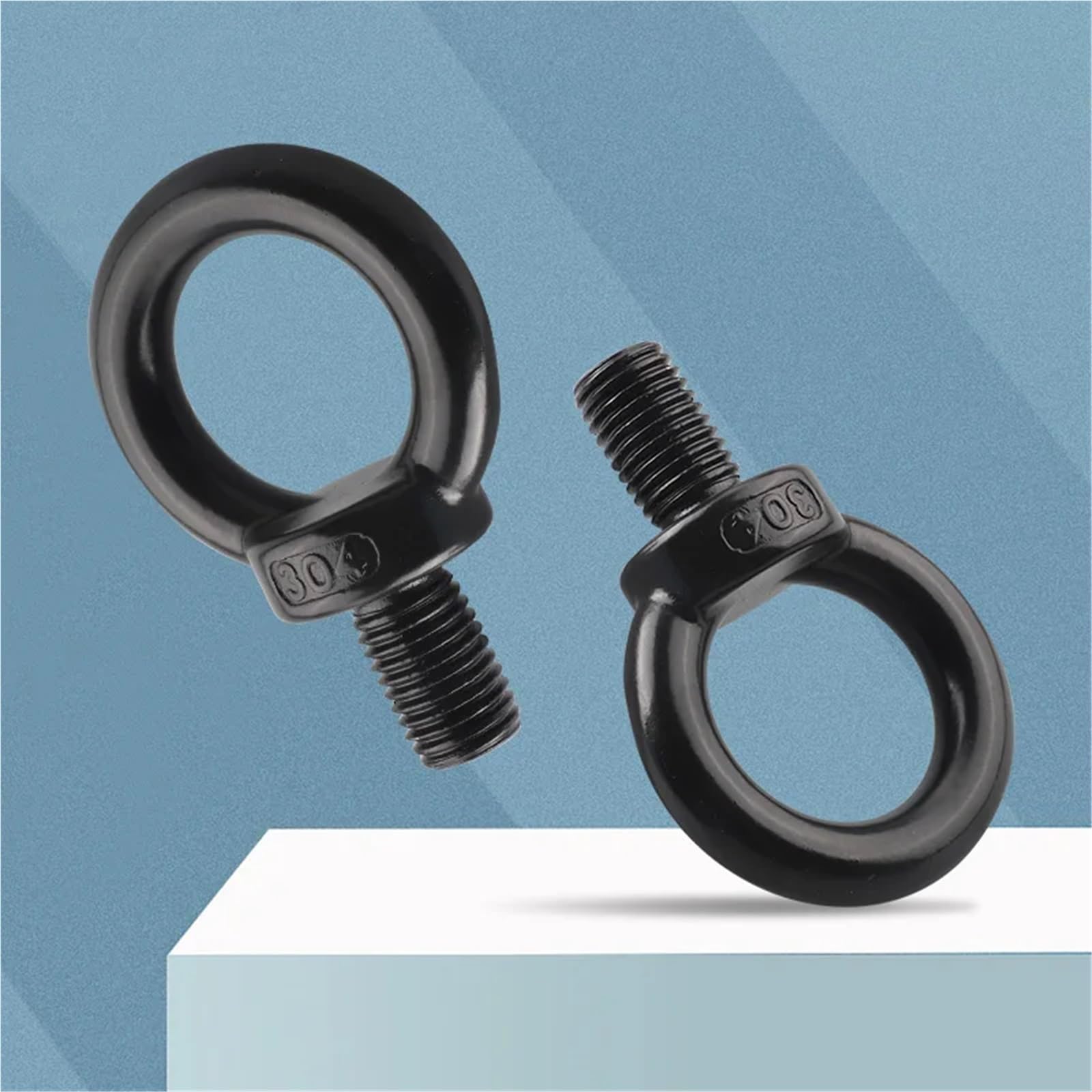 Tornillo De Ojo Perno de anillo elevación acero inoxidable negro Tornillos ojo marinos(M24X40 1PC)