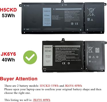 40Wh JK6Y6 Battery for Dell Latitude 3120 3410 3510 Inspiron 5300 5301