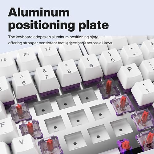 Miniatura 5 de GK GAMAKAY TK75 V2 Teclado mecánico silencioso al 75% con pantalla TFT, intercambio en caliente RGB Bluetooth 5.02.4GHz inalámbricoUSB-C con cable