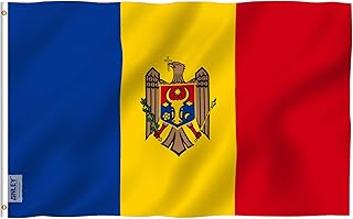 ANLEY Fly Breeze 3x5 Feet Moldova Flag - Vivid Color and UV Fade Resistant - Canvas Header and Double Stitched - Republic of Moldova Flags Polyester with Brass Grommets 3 X 5 FT