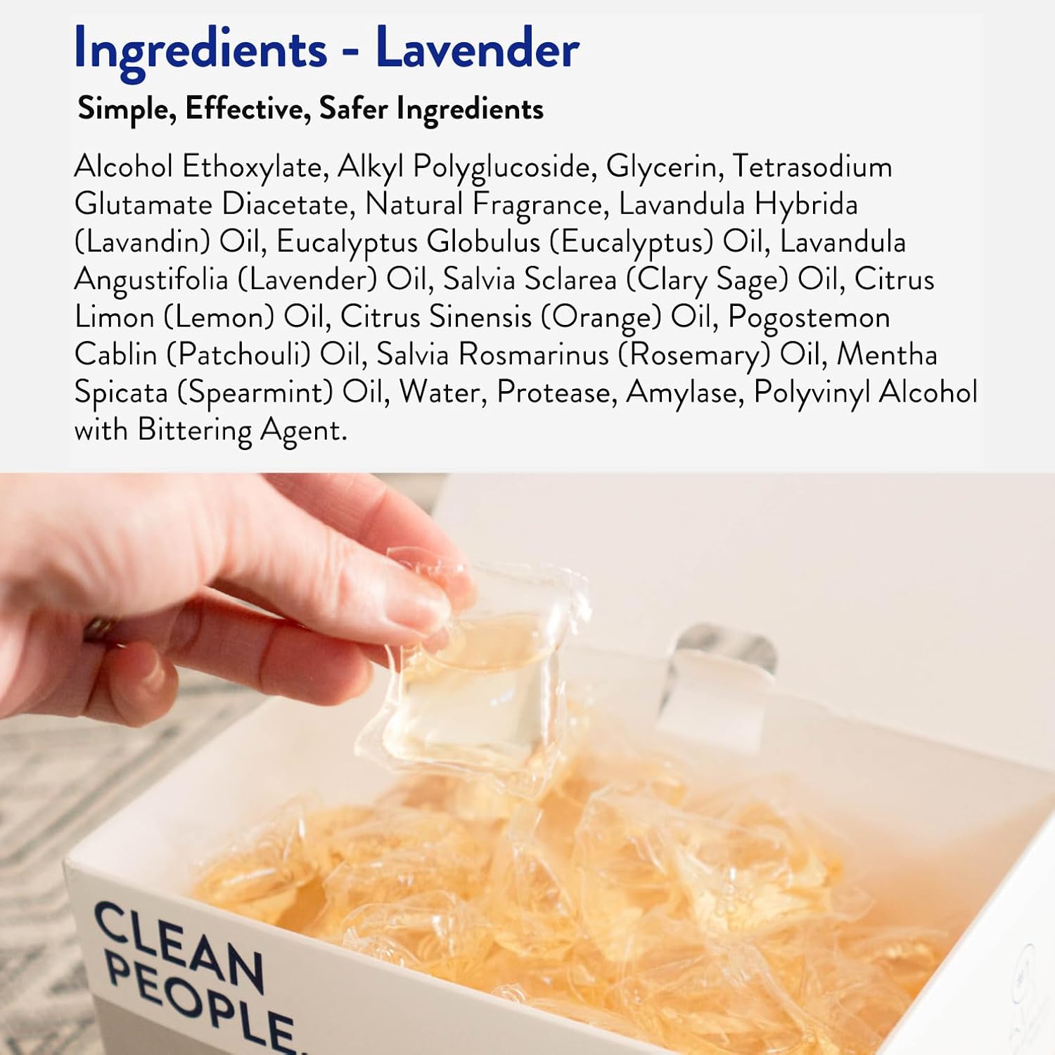 The Clean People Laundry Detergent Pods - Hypoallergenic Laundry Pods - Ultra Concentrated, Recyclable Packaging, Stain Fighting - Lavender, 96 Pack - Image 7