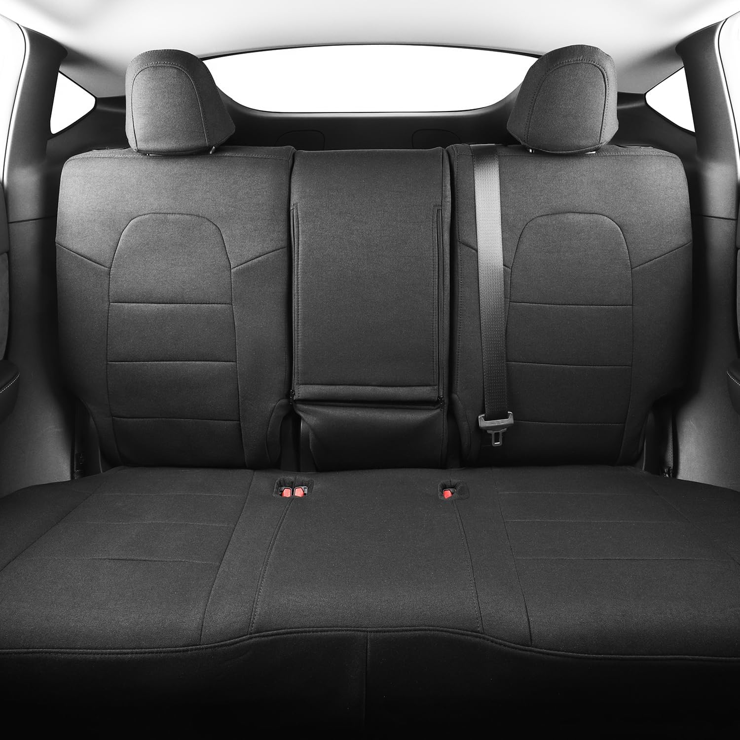 coverdream Model 3 Car Seat Covers Custom Fit for 2017-2022 2023 Tesla Model 3,Fully Covered,Airbag Compatible,Breathable Polyester Seat Protector(Full Set,Black)