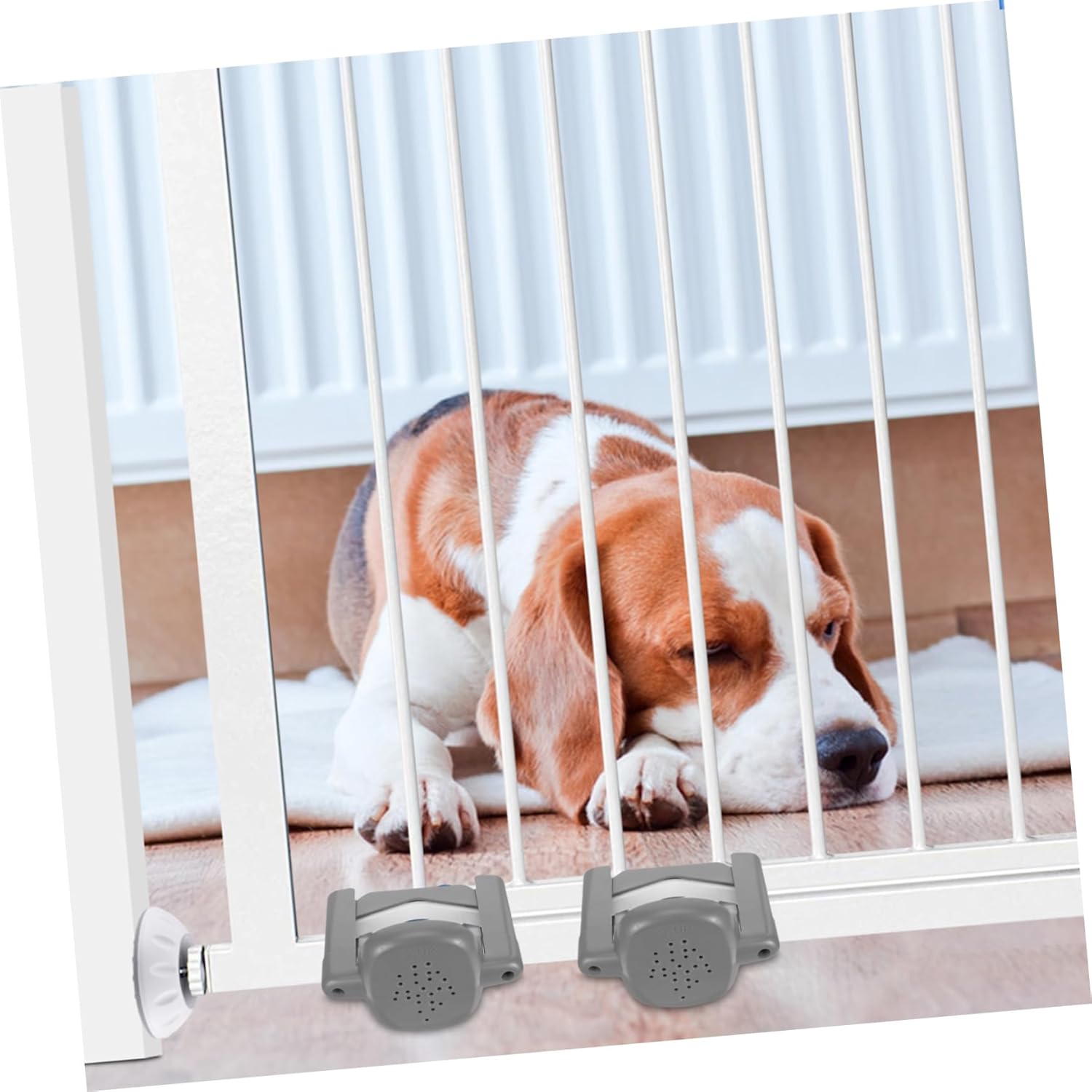 Zerodeko Stair Handrail Bracket Base for Baby Gates Adjustable Iron Handrail Mounts for Safety Suitable for Indoor and Outdoor Use 2-Piece Set