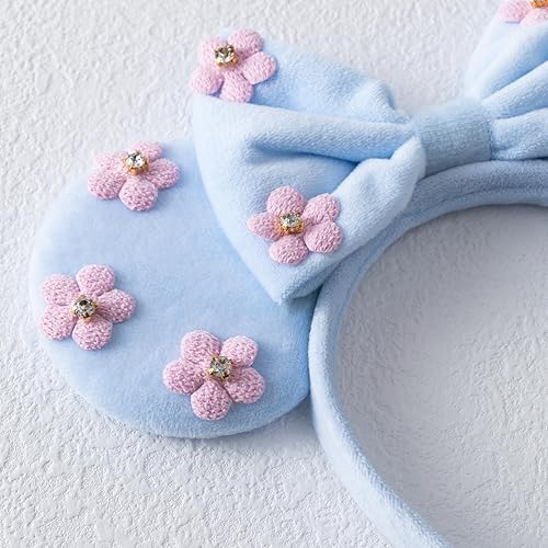 Miniatura 7 de KARETT Diadema de orejas de ratón con lentejuelas y lazo con purpurina, disfraces de cosplay, decoraciones de fiesta de princesa para niñas y mujeres