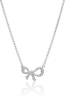 Ankra Damencollier 45cm mit Schleifenanhänger 925er Sterling-Silber rhodiniert VNAKRJ-NL0121