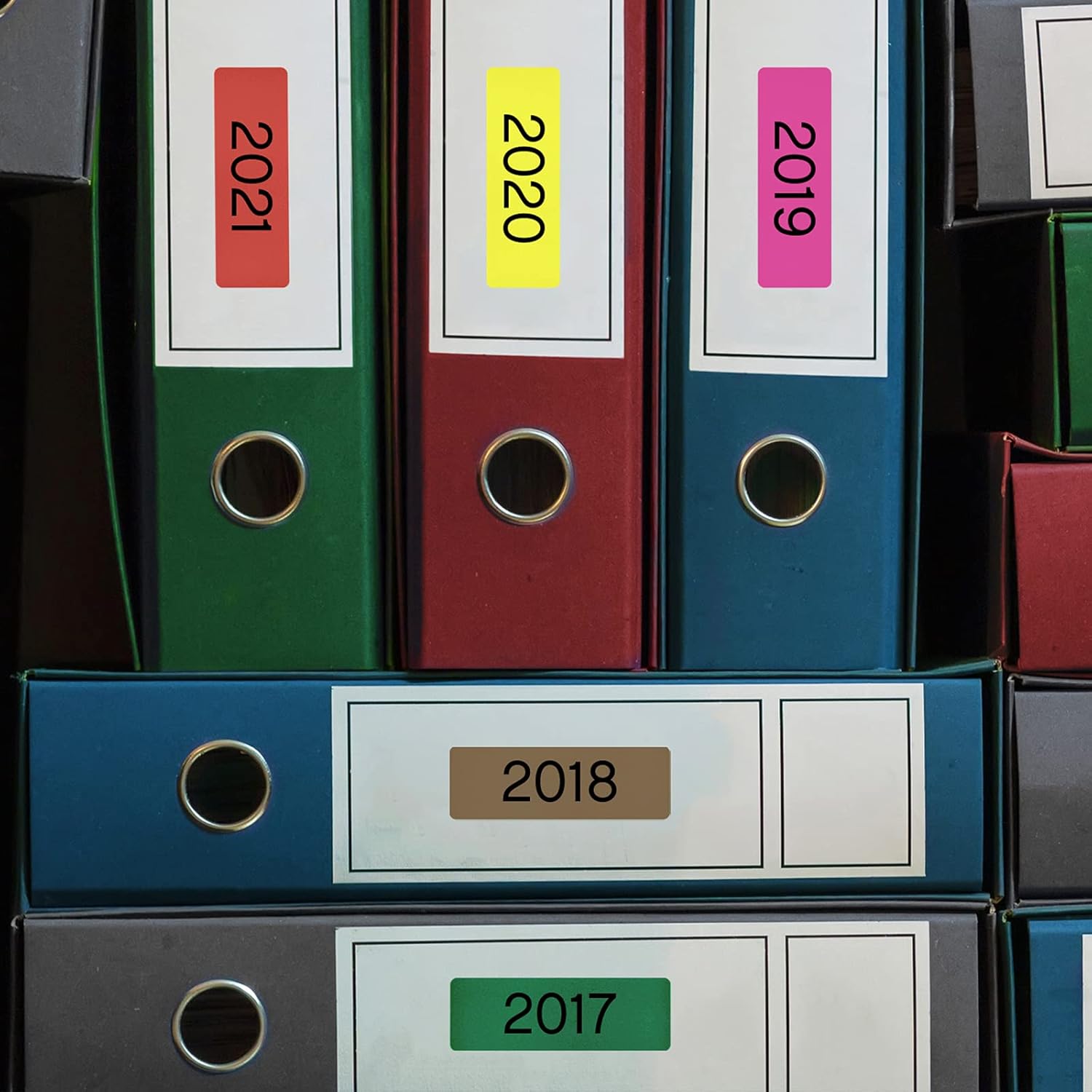 1600 Pieces Rectangular Color Coding Stickers 1.57 x 0.75 Inch Assorted Colored Rectangle Label Adhesive Solid Colors Tags for Inventory Organize, File Classification, 10 Colors - Image 5