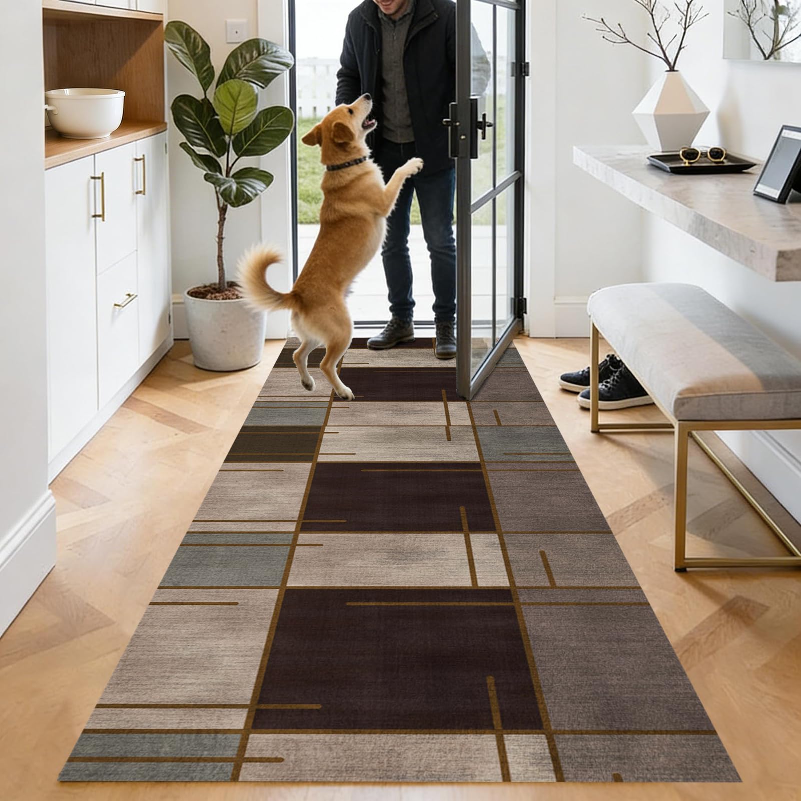 Tapis de Couloir Long, Tapis pour Cuisine Devant évier 60 x 400 cm