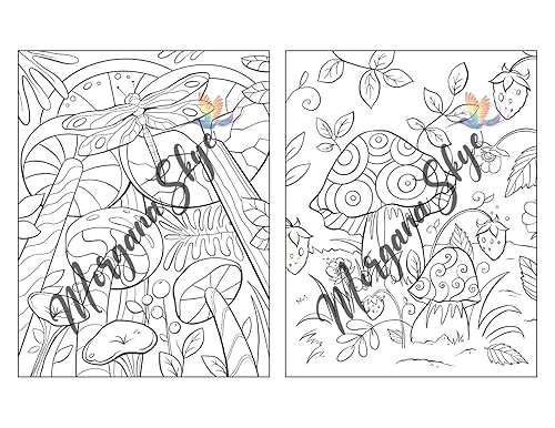 Miniatura 45 de 100 Nature Scenes A Whimsical Coloring Book Featuring 100 Fun and Relaxing Nature Inspired Designs with Cute Animals, Beautiful Flowers, Lovely