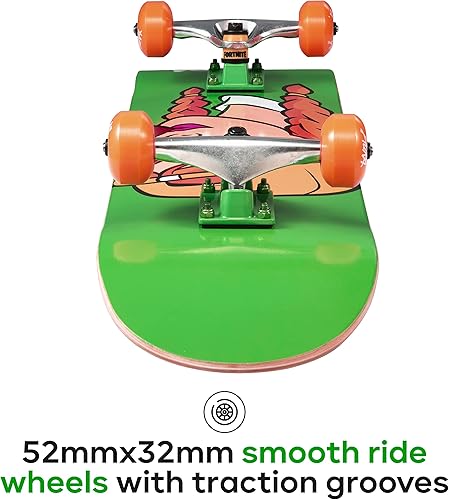 Miniatura 4 de Fortnite - Monopatín Cruiser de 31 pulgadas con cinta de agarre gráfica impresa, rodamientos ABEC-5, cubierta duradera y ruedas lisas, ideal para
