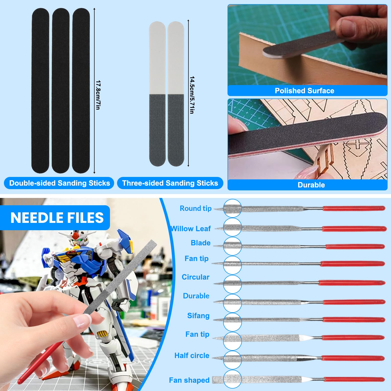 Outils de Modelisme, 85 Pièces Gundam Modèle d'outils Kit, Ensemble d'outils de Construction de Loisirs, avec Lime, Foret, Pied à Coulisse Numérique, pour L'assemblage Réparation de Modèles
