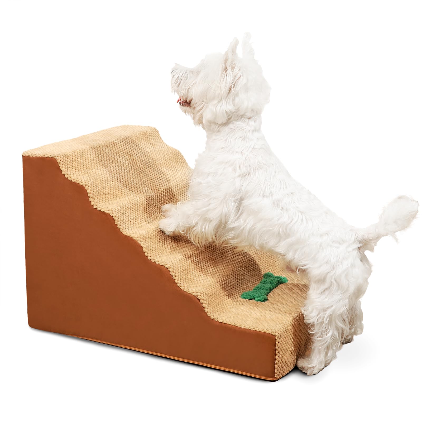 Escaleras para Perros en Camas y Sofás, Rampas para Perros con Escalones para Mascotas de Espuma de 15,7 "de Altura, Adecuadas para Perros y Gatos Envejecidos o Heridos en Pequeños de piernas Cortas
