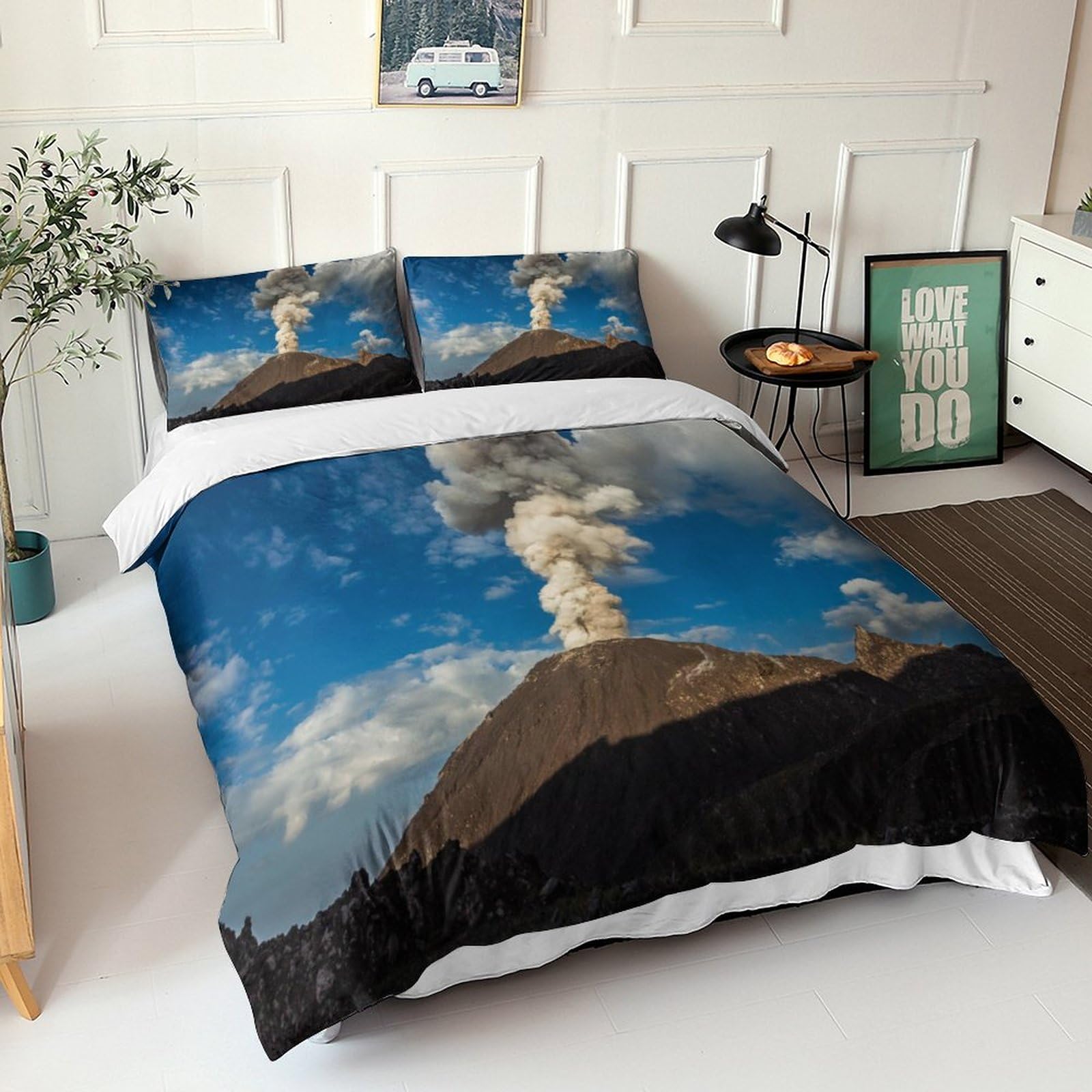 Housse de couette pour adultes et enfants lit 3D Volcano 220x240cm