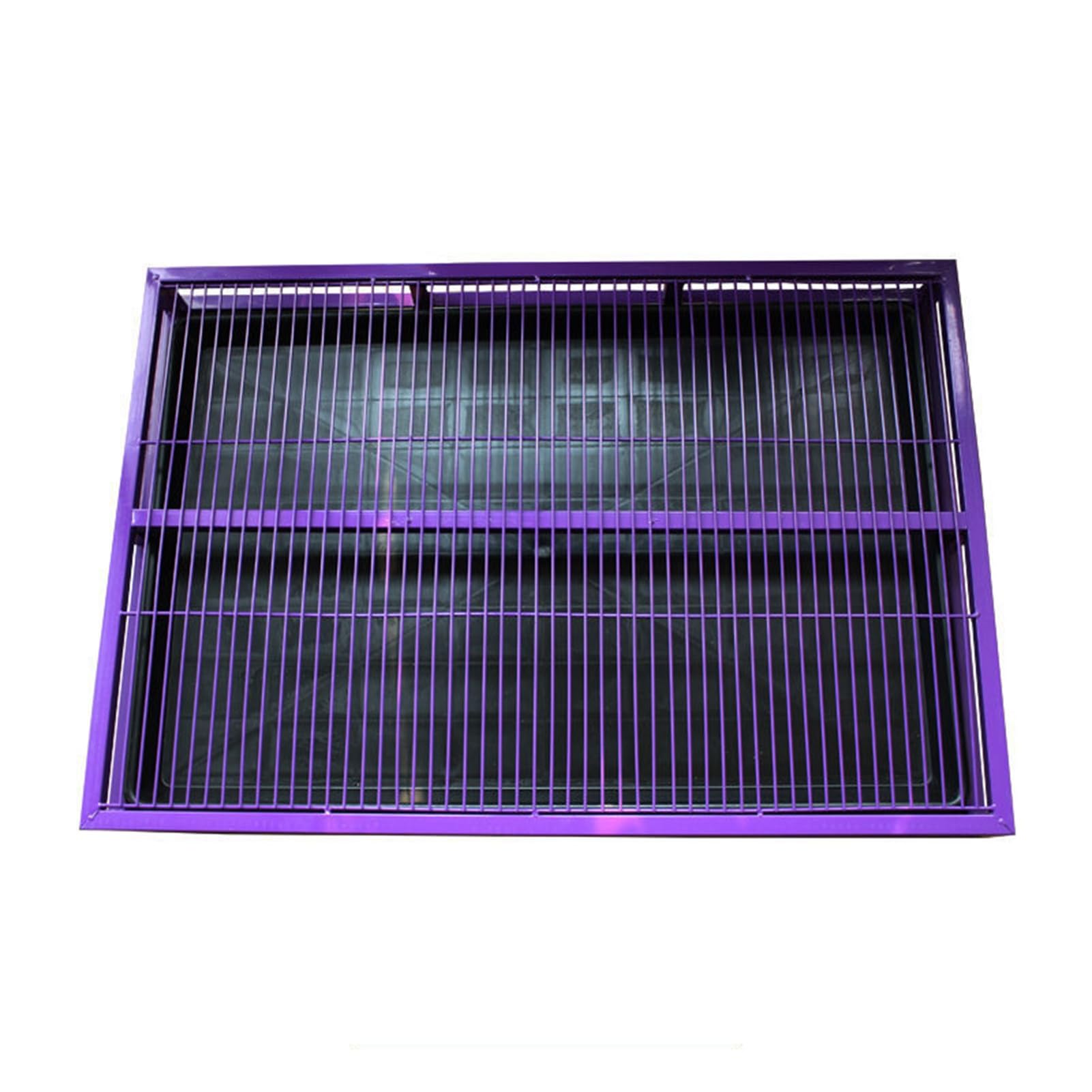 Metal Dog Toilet Training Tray, Indoor Puppy Training Toilet, Portable Pet Potty Pad Dog Litter Box, Loo Pets Litter Box, For Small Medium Dogs, Easy To Clean ( Color : Purple , Size : 61*44*8cm )