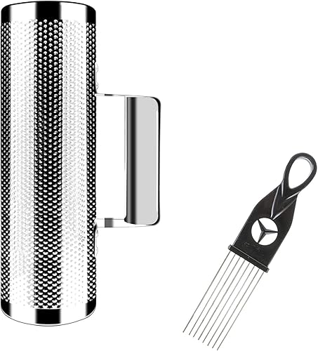 EastRock Guiro Shaker - Instrumentos musicales de percusión Guiro de acero inoxidable de 8 pulgadas y 3 pulgadas con raspador para actuaciones en