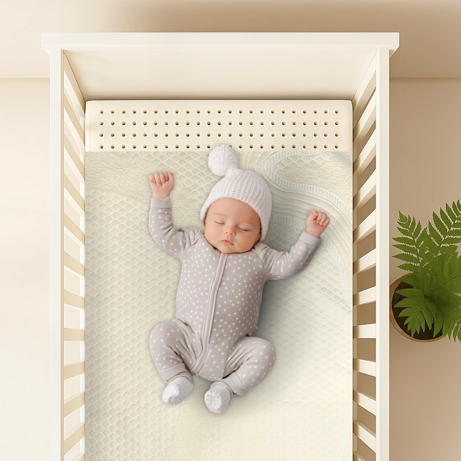 ORGANIC TEXTILES Organic Baby Crib Mattress Topper - 2