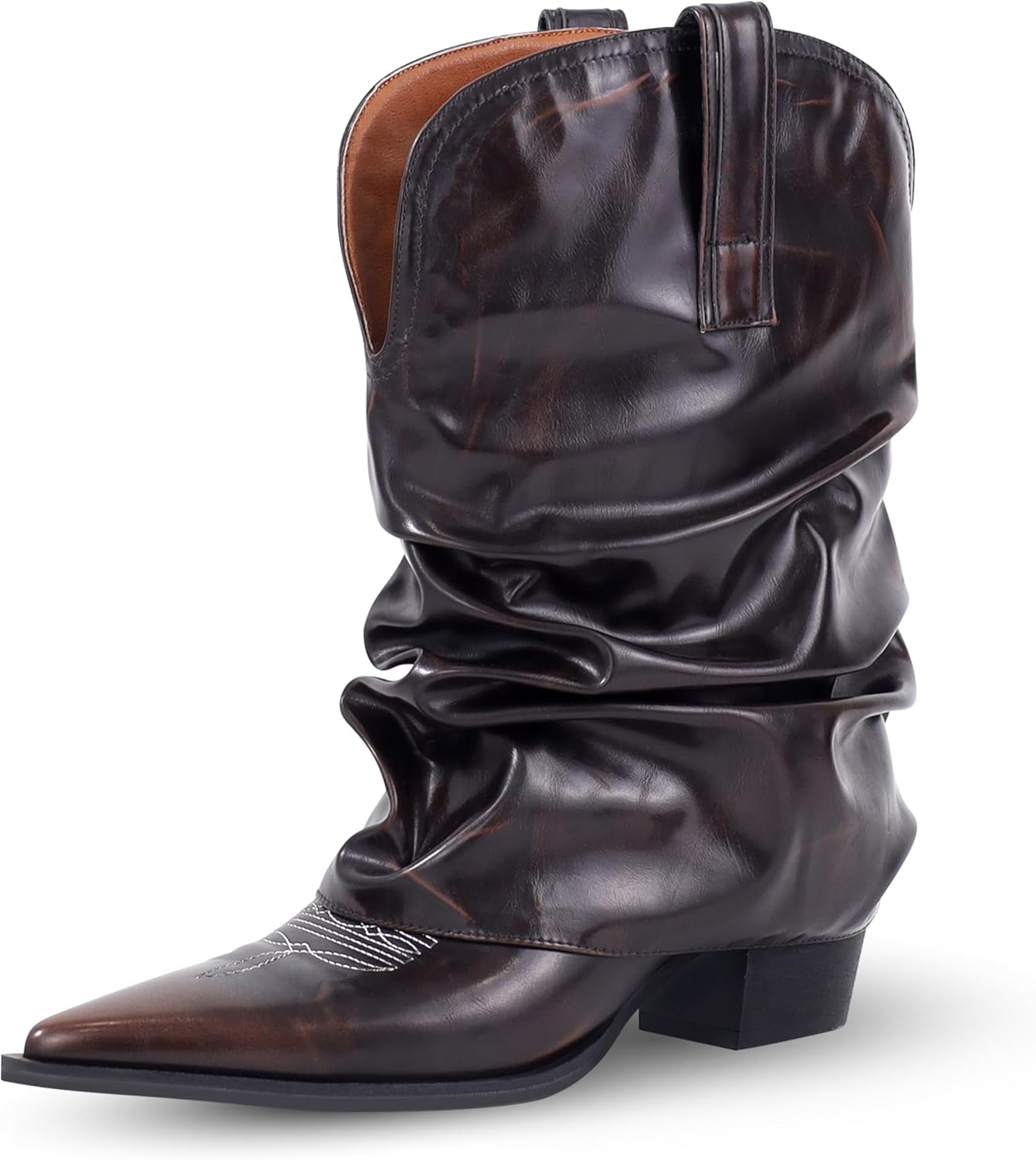 Cowboy Boots Women Mid-calf - Pointed Toe Comfort