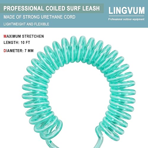 Miniatura 2 de Correa de SUP en espiral de alta calidad para tabla de remo de pie, cuerda de pierna, correa de muñeca para tabla de surf, tabla de remo, tabla