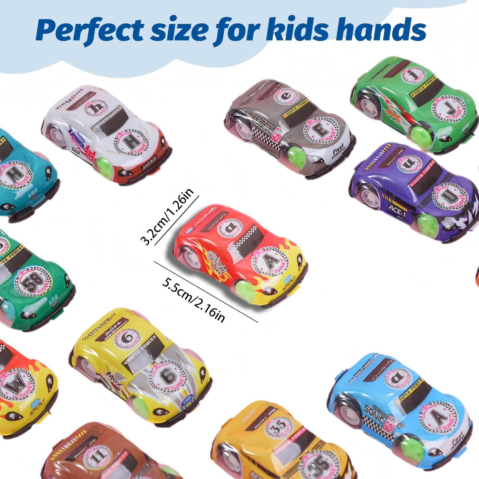 HXLJHALG 12Pcs Pull Back Go Cars for Kids,Mini Vehicles Toy Bulk Party Favor Cars Toys,Classroom Treasure Box, Goodie Bag Stuffers - Image 2