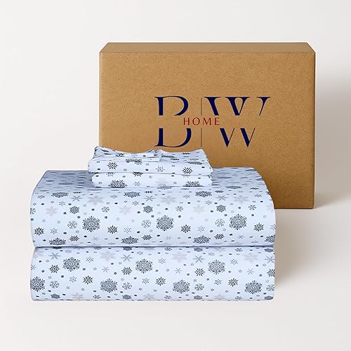 Briarwood Home - Juego de sábanas de franela cepillada estampada, 100% algodón turco, muy suave, cálido y acogedor, bolsillo profundo y