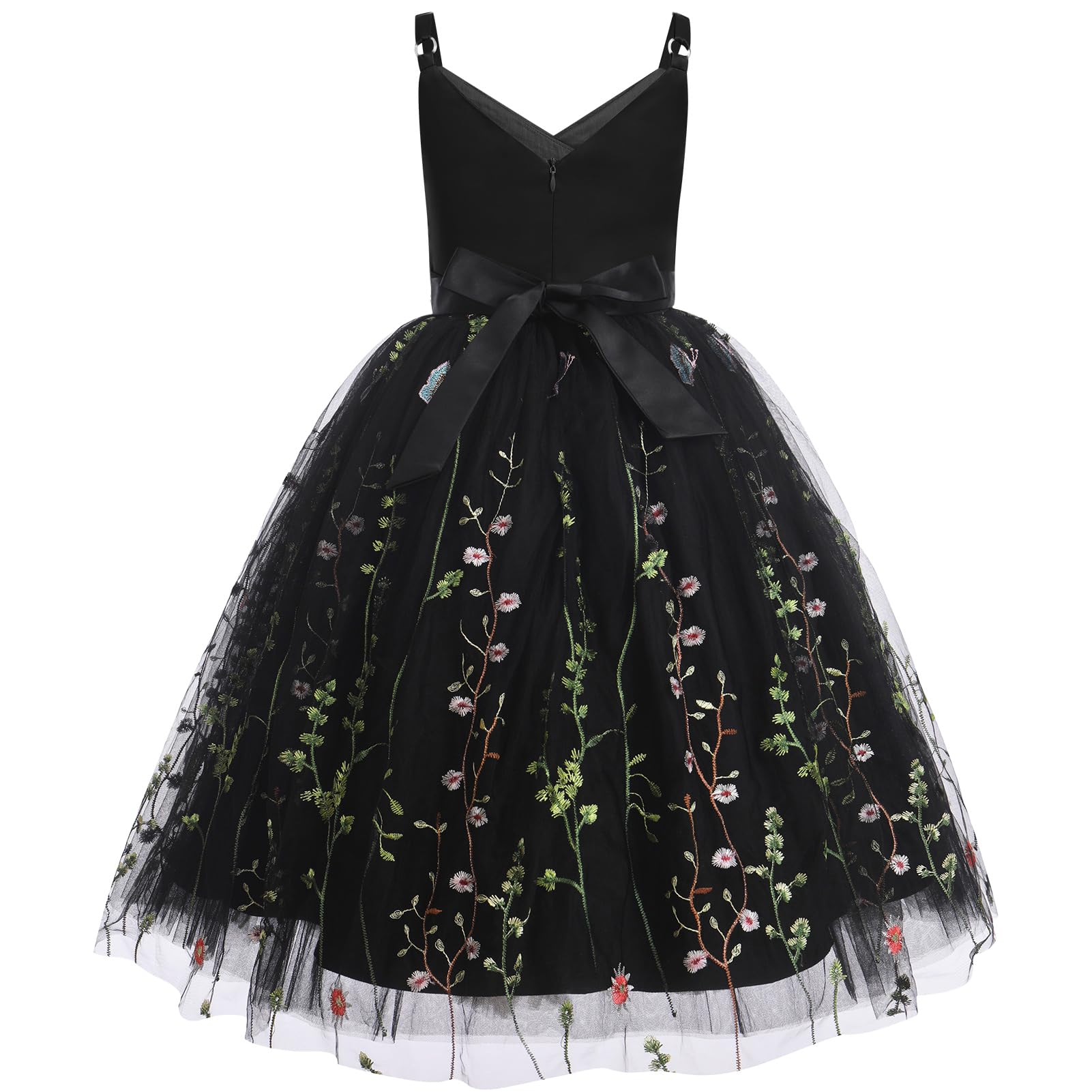 Robe bouffante en velours à paillettes pour fille - Pour mariage, demoiselle d'honneur, concours de beauté, communion