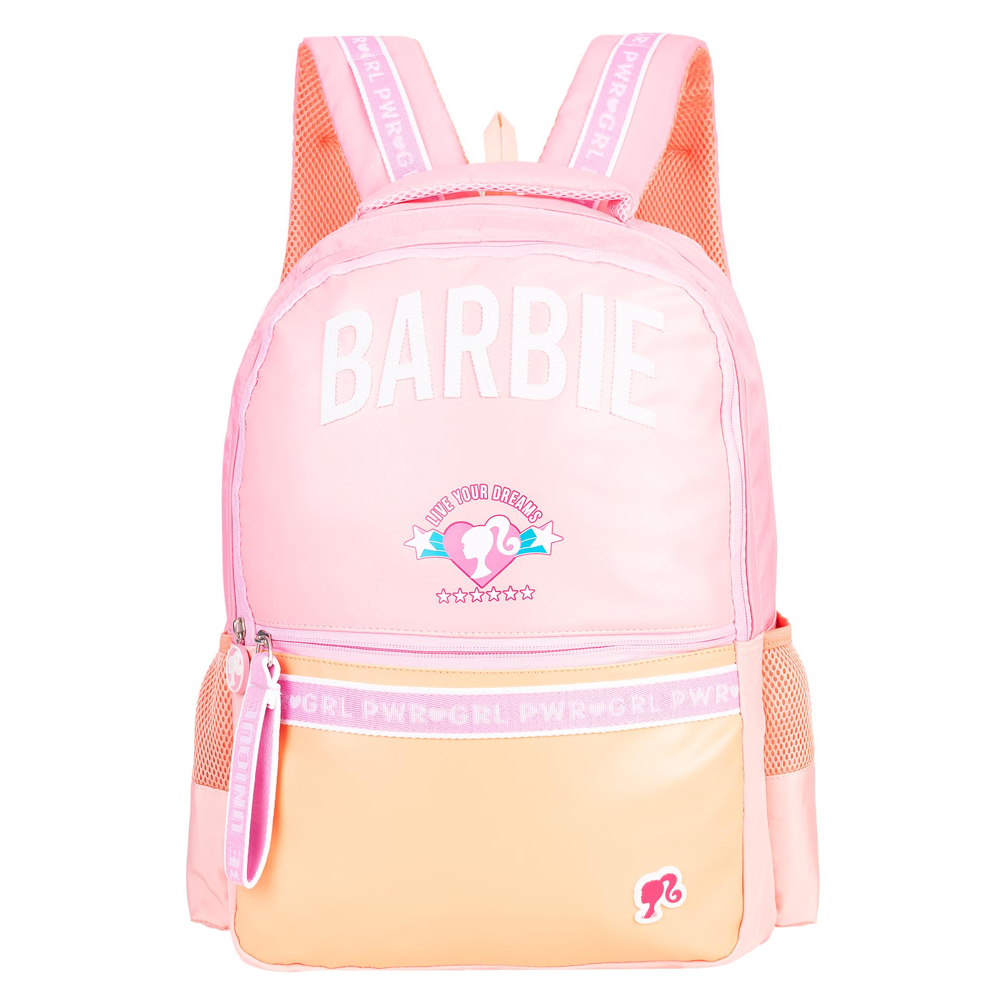 Barbie Pink & Peach 15 Inch School Bag for Girls with Spacious Compartment School Bag for Nursery, Preschool & Primary-image-12
