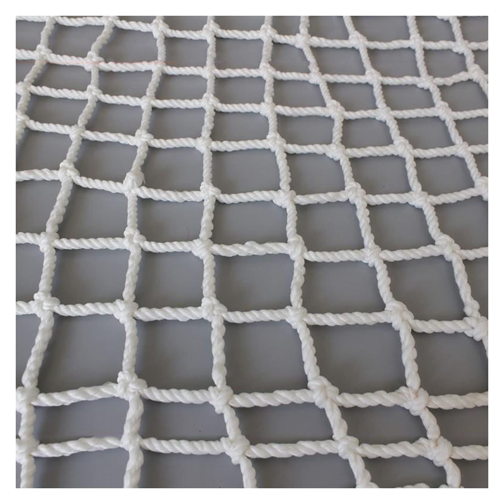AWSAD Kindersicherheitsnetz Kletternetz Outdoor-Kletternetz für Kinder Pflanzenzaun Seilnetze Weiß Balkonschutznetz Schutznetz für Schaukelset Color : 10cm mesh, Size : 5×6m(16.4×19.7ft)