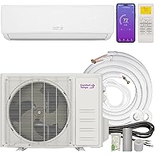 Energy-Saving 12000 BTU Minisplit Systems 110V &ndash; 20.5 SEER, Pre-Charged, Ductless, Quiet &amp; Comfortable Mini Split AC/Heating System with WiFi &amp; Complete Easy Install Kit -Elite Series by Comfort Temps