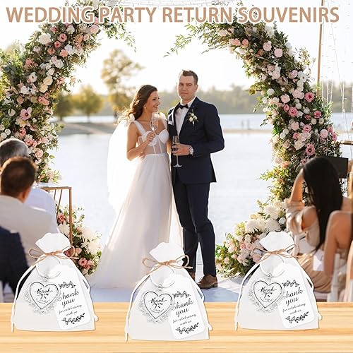 Miniatura 6 de 24 llaveros en forma de corazón, regalo de boda para el día de San Valentín, llavero giratorio personalizado con tarjetas de agradecimiento, regalos