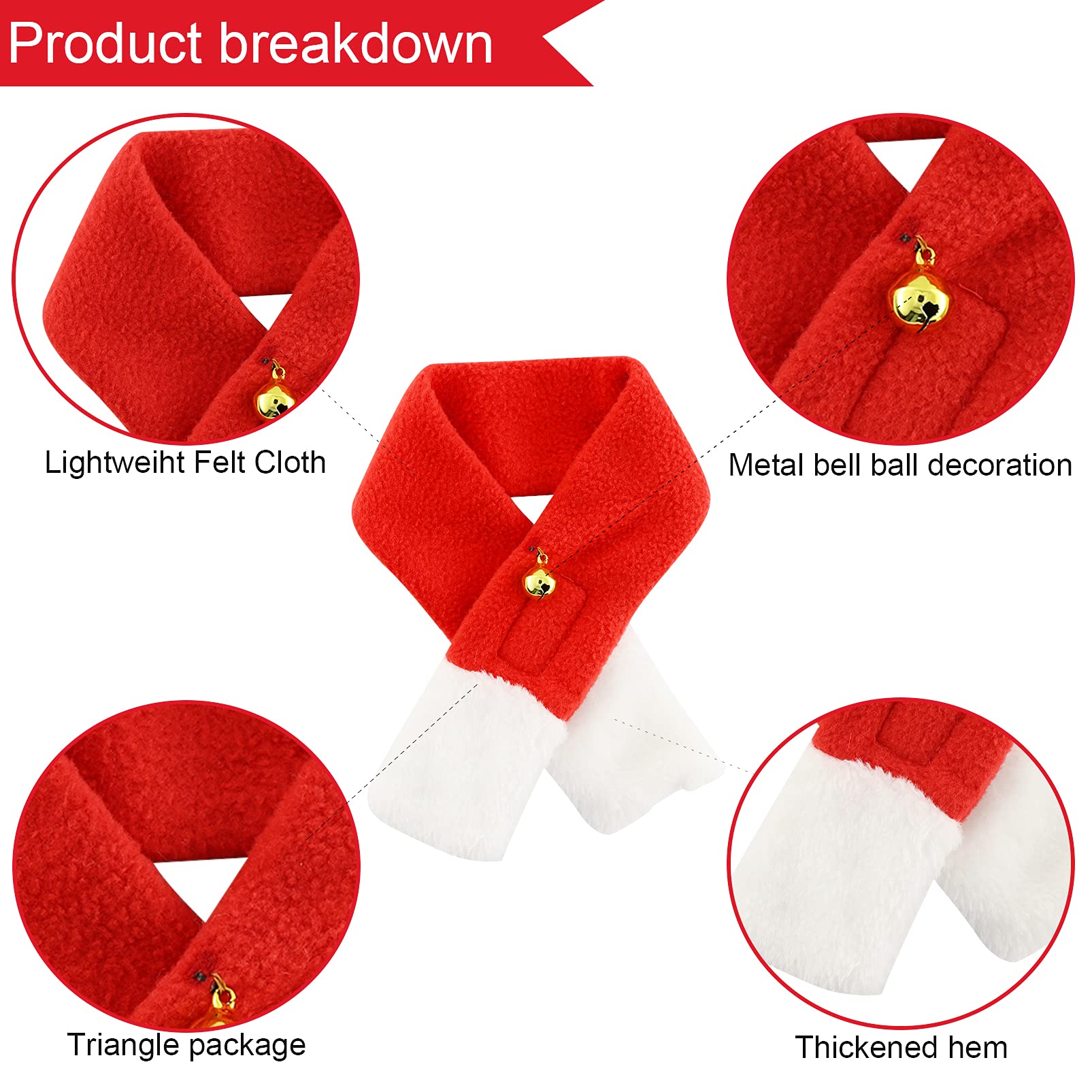 Costume Natalizio Per Cani E Gatti - 4 Pezzi Babbo Natale E Renna - Foto 4