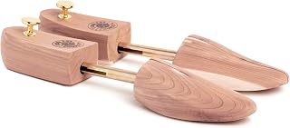 Cobbler's Choice Cedar Shoe Trees - All-Natural Aromatic Cedar Absorbs Moisture, Kills Odors, Prevents Creasing with Split-Toe & Brass Hardware