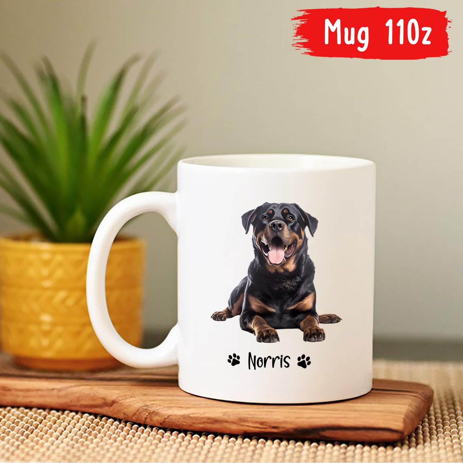 Amazon.com: Personalized Rottweiler Coffee Mug Gifts For Mom Dad Dog  Lovers, Custom Rottweiler Dog Mug With Name, Customized Rottweiler Ceramic  Mugs For Men Women Friends, Rottweiler Coffee Cups 11oz 15oz : Home
