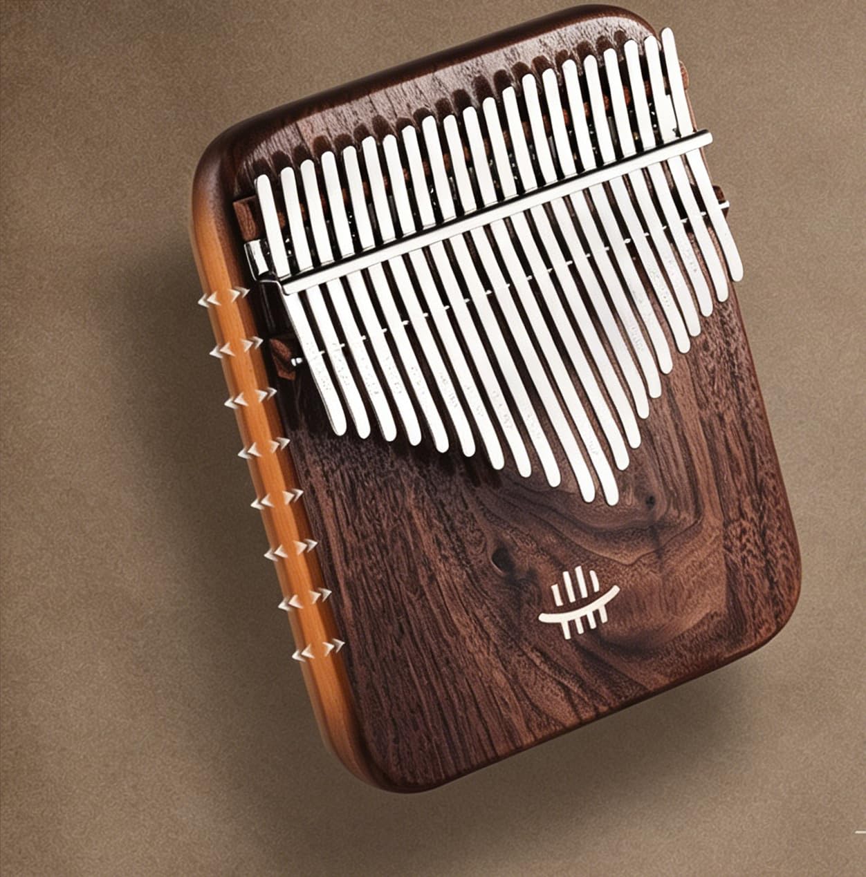 Fay Bless Kalimba Daumenklavier, tragbares Mbira Fingerklavier, handgefertigtes Holz-Musikinstrument, einfach zu erlernendes Instrument für Anfänger (D-Mini8-Sapphire-Lanyard)