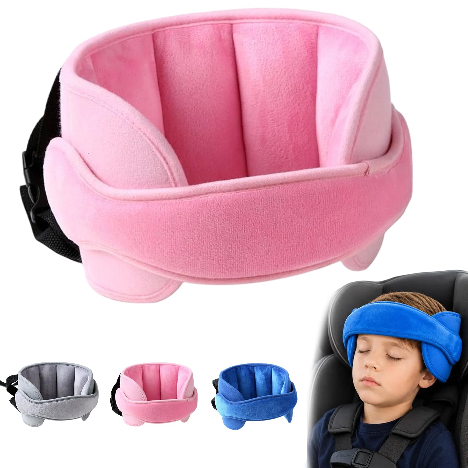Kids Car Seat Head Support Strap, Plush Car Seat Head Support Toddler (#B)