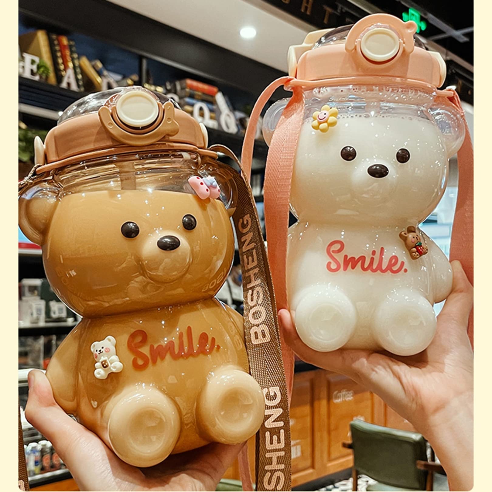 Amazon.co.jp: 水筒 クリアボトル かわいい 面白 クマの形