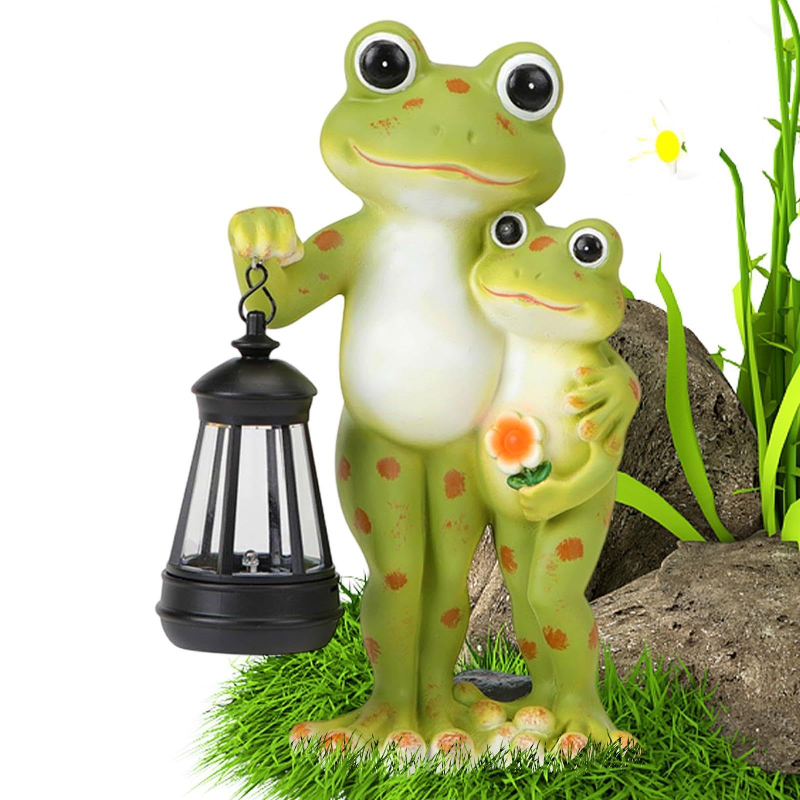Decorazione Del Giardino Rana A Energia Solare Carina Figura in