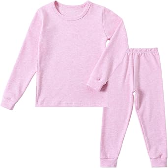 Kids Winter Thermal Underwear Long Johns Set Toddler Little Boys Girls Pajamas Warm Base Layer Set 3-8Years