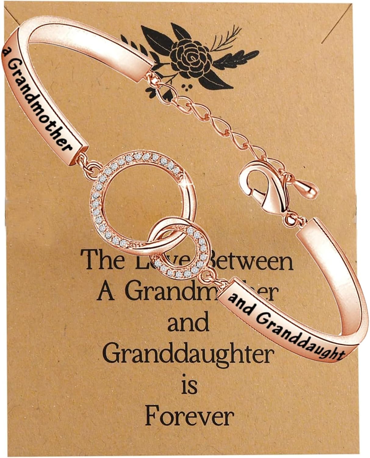 FEELMEM Grandmother and Granddaughter Bracelet To My Granddaughter Grandmother Gift Family Jewelry Grammy Gifts Nana Jewelry