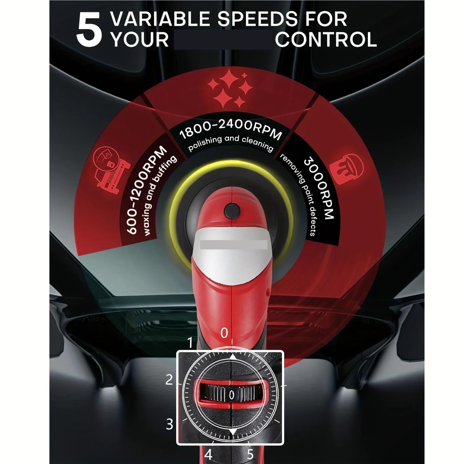 Pulidora a máquina, Pulidora De Coche Inalámbrica De 12 V Con Velocidad Variable For El Detallado Y La Reparación De Arañazos.,para detallado, encerado y pulido de automóviles(Tool bag)