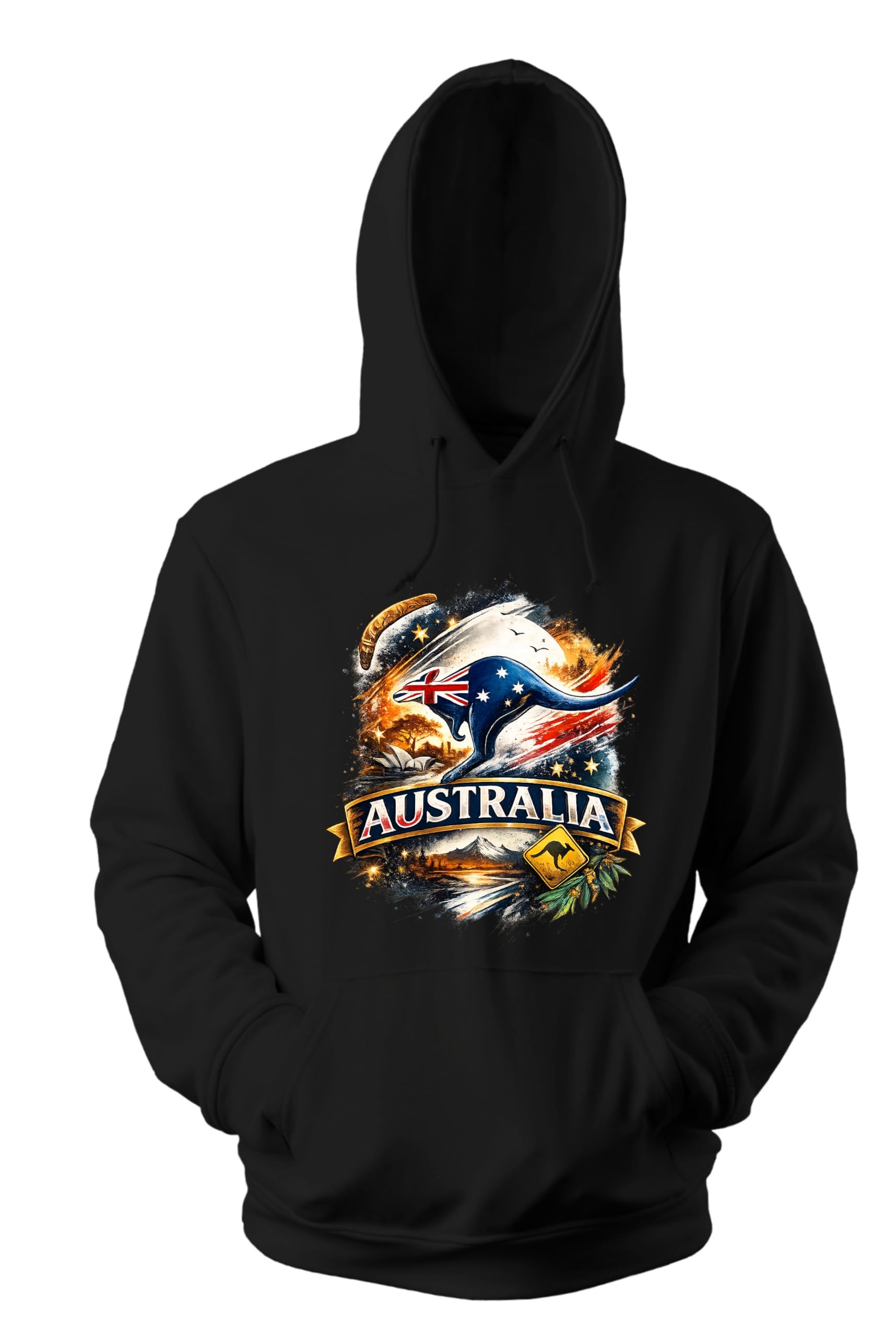 trendify Australia Kangaroo Printed Hoodie Sweatshirt| for Men & Women-picture-24