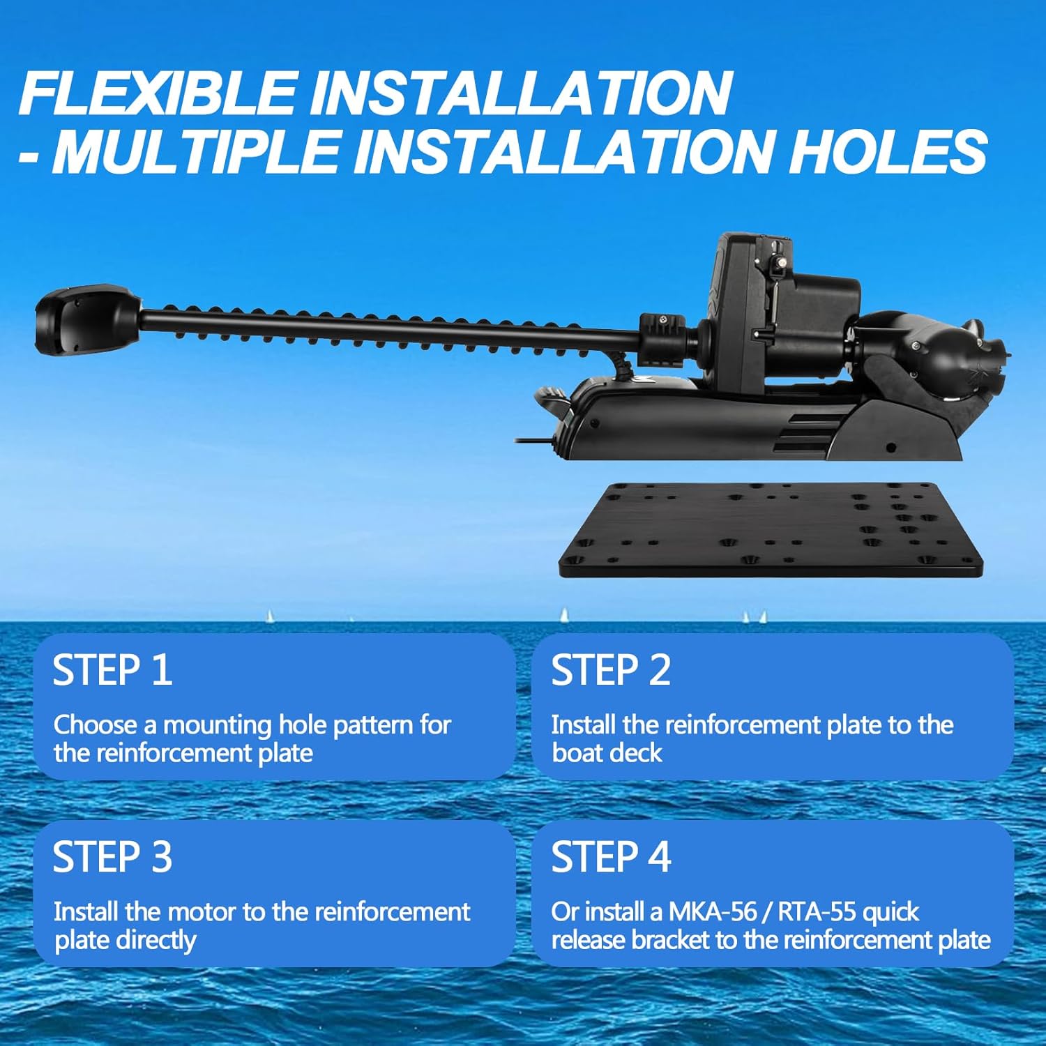 1854058 Boat Deck Reinforcement Kit MKA-58 Compatible with Terrova, Ulterra, Riptide Terrova and Riptide Instinct Trolling Motors