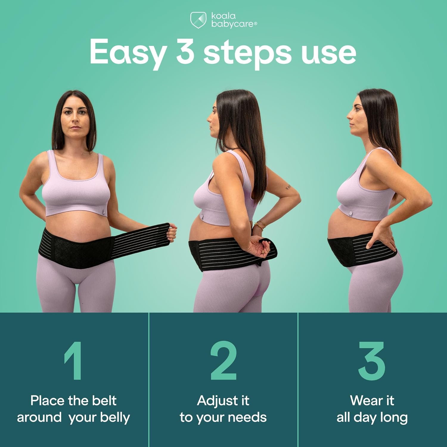 Koala Babycare Maternity Belly Bands for Pregnant Women One Size Fits All - Pregnancy Belly Band for Abdomen, Pelvic Pain, Waist and Back Support - Maternity Belt for all Stages of Pregnancy - Image 5