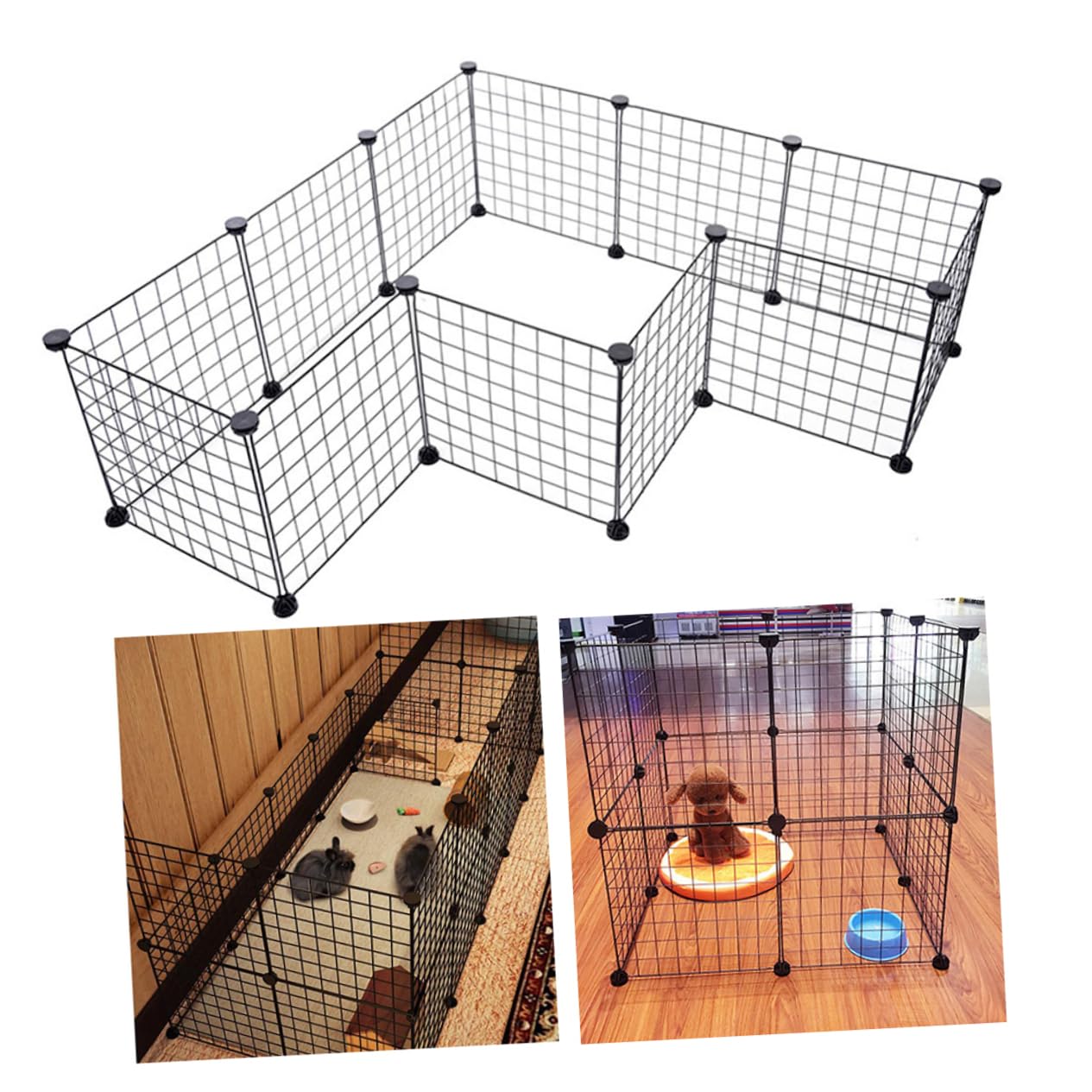 FRCOLOR 10 Piezas Parque para Perros Jaula Grande para Perros Jaula para Cobayas para Cobayas Hábitat De La Casa De La Tortuga Jaulas para Perros De Madera Exterior Animal