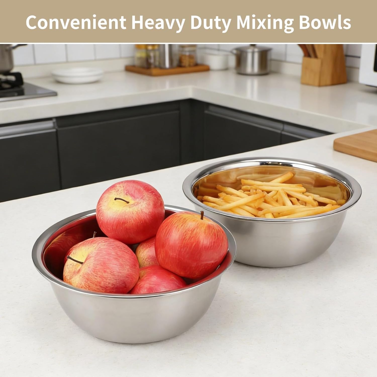 Stainless Steel Prep Bowls, 12 Pcs Nesting Mixing Bowls, Dishwasher Safe, 8.5 X 3.4 In For Food Prep