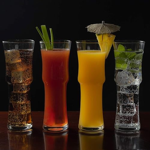 Miniatura 2 de LEMONSODA Juego de 12 vasos de cóctel altos hechos a mano para cerveza, jugo, té helado, vasos de licor de 15 onzas, paquete de 12 2021