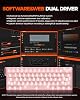 DAREU COOL60 Wired Semi-Transparent Illuminated Keyboards 8 K Hz Rapid Trigger Magnetic Gaming Keyboard 15 RGB Modes 0.01 mm RT Accuracy Adjustable Actuation 60% Keyboard for PC/Mac (Pink)